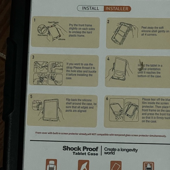 Fashion Defense iPad Mini Case Screen Protector 6th Generation 8.3 inch 2021 - Picture 3 of 8